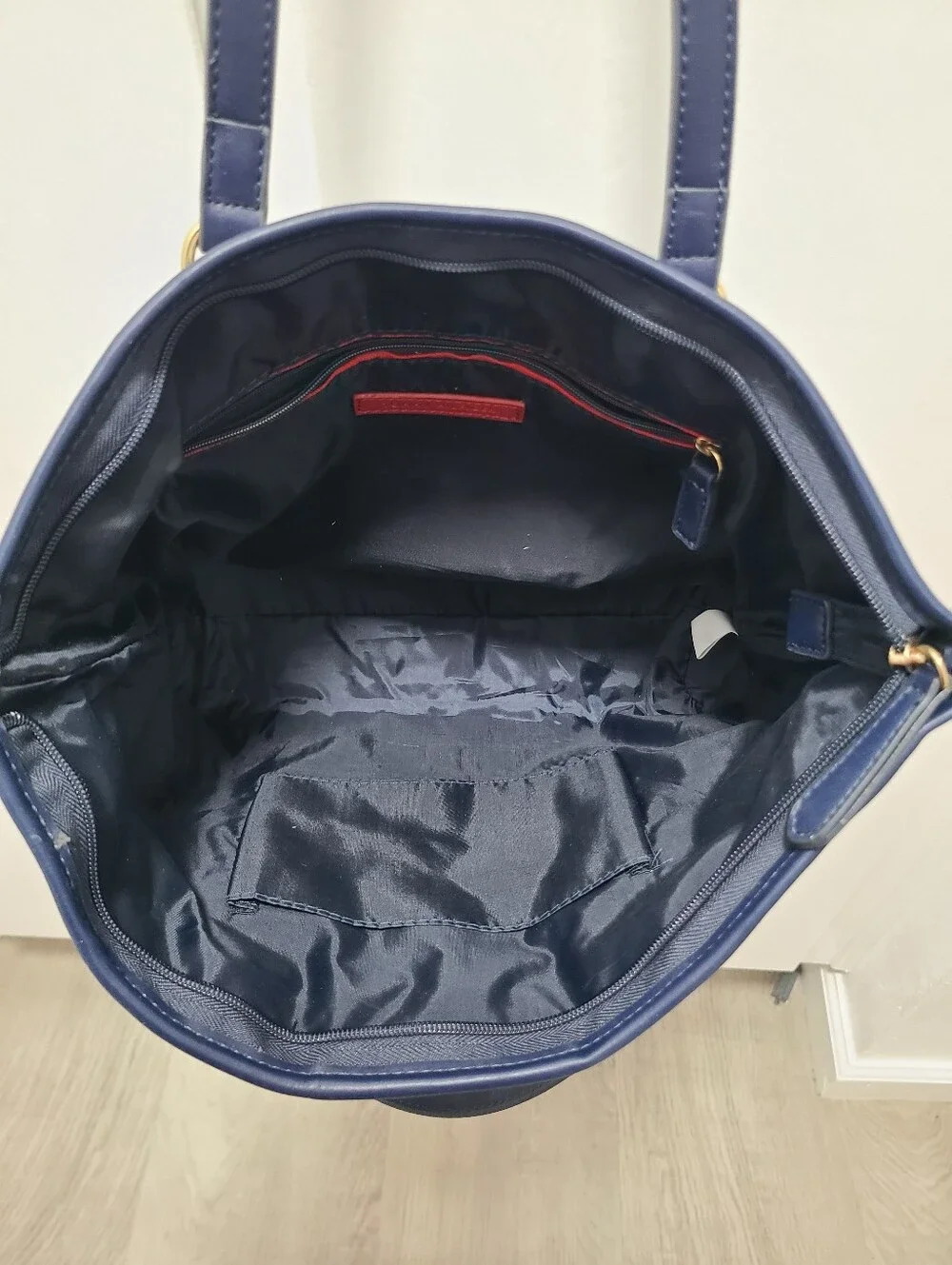 Tommy Hilfiger Navy Patterned Tote Bag by Unknown Brand